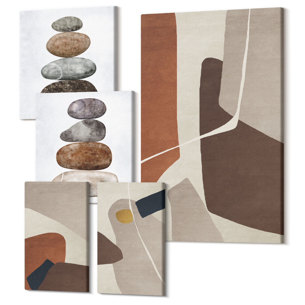 Sada obrazů pentaptych Abstraktní obraz boho obrazů v moderním stylu