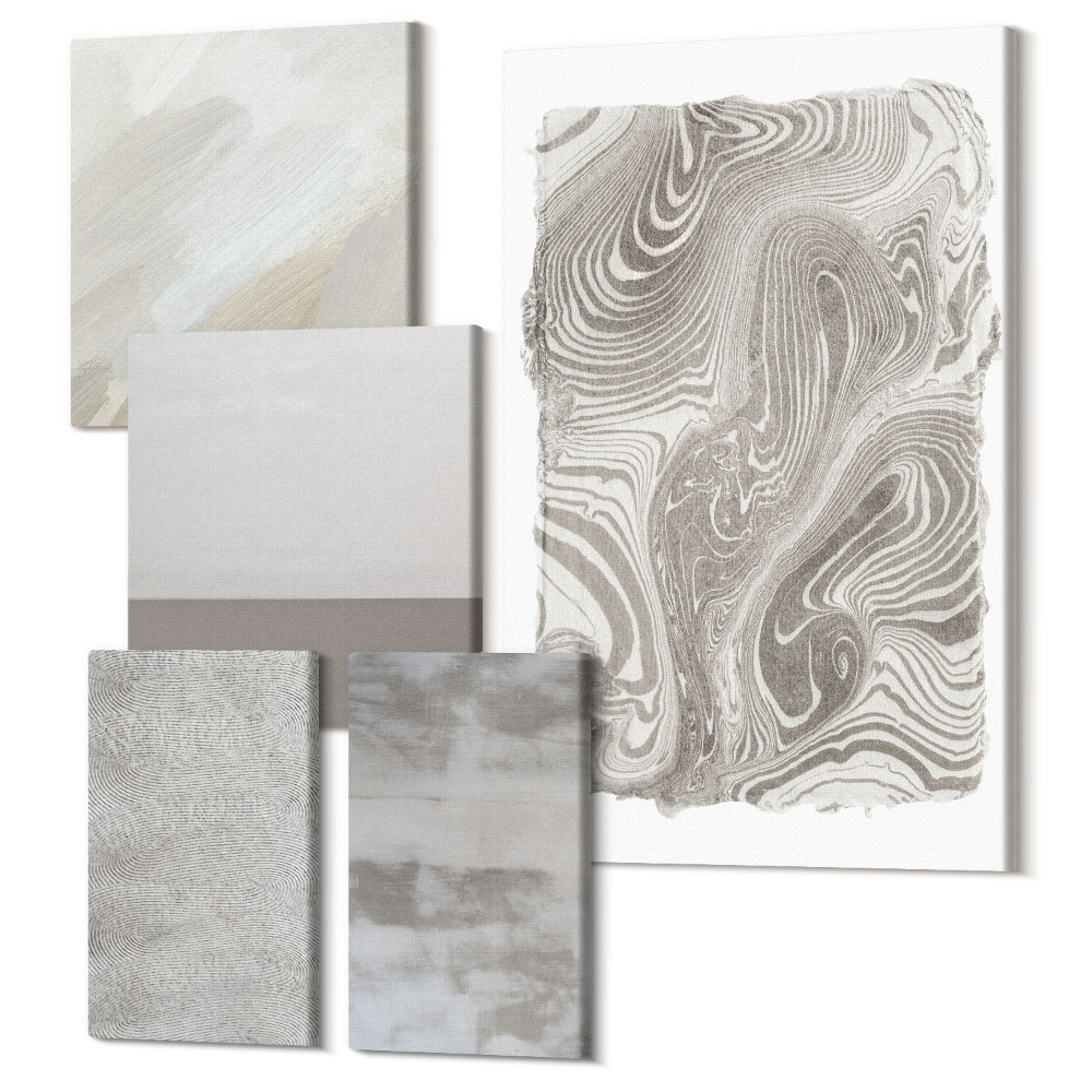 Sada obrazů pentaptych Průmyslové struktury abstraktní design