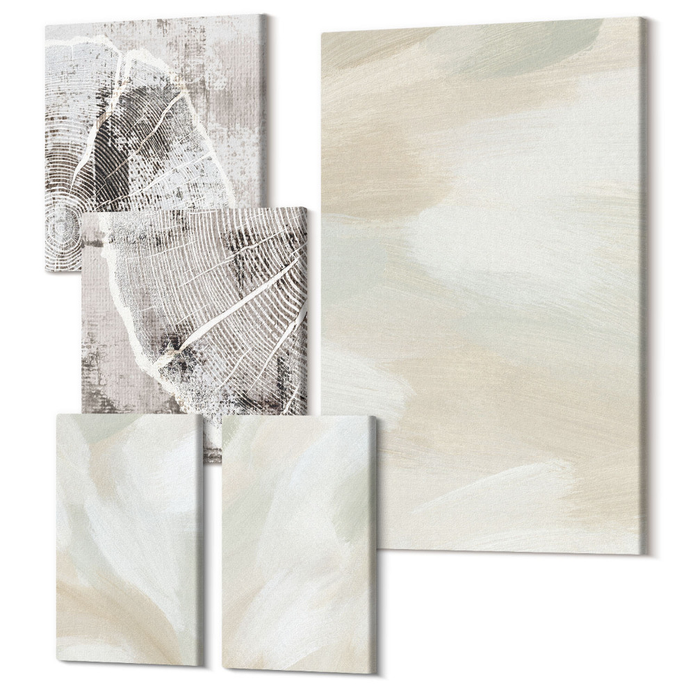 Sada 5 obrazů Malovat textury stopy malířského minimalismu