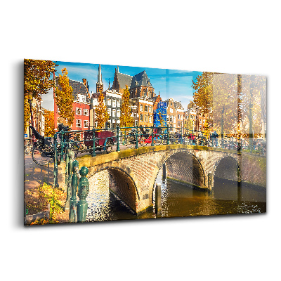 Obraz na skle Amsterdamské podzimní blues