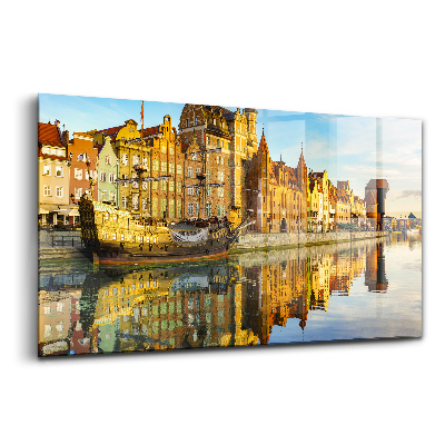 Obraz ze skla Gdaňsk Motlawa
