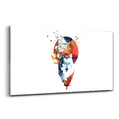 Obraz na skle Vlkodlak v úplňku a luna