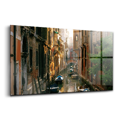 Skleněný obraz Benátky romantismus Canal Grande