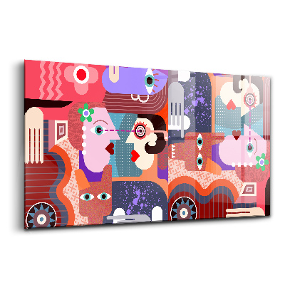 Obraz ze skla Abstraktní tváře