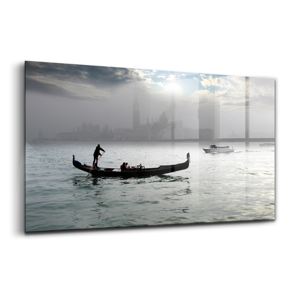 Skleněný obraz na stěnu Benátská gondola