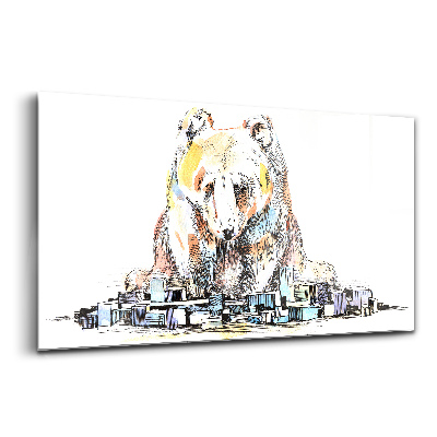 Obraz ze skla Abstraktní medvědí město