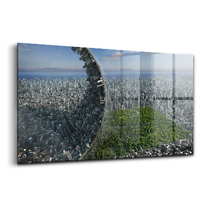 Skleněný obraz Abstrakce centrální park