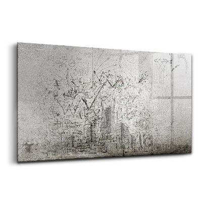 Luxusní skleněný obraz Městská skica