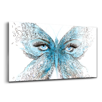Skleněný obraz na zeď Tvář ve tvaru motýla