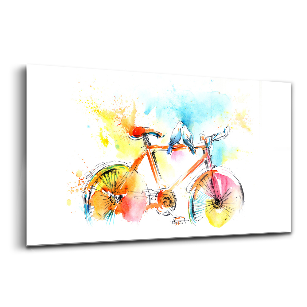Obraz na skle Malované jízdní kolo