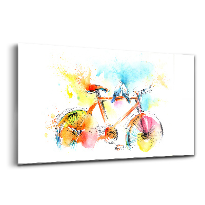 Obraz na skle Malované jízdní kolo