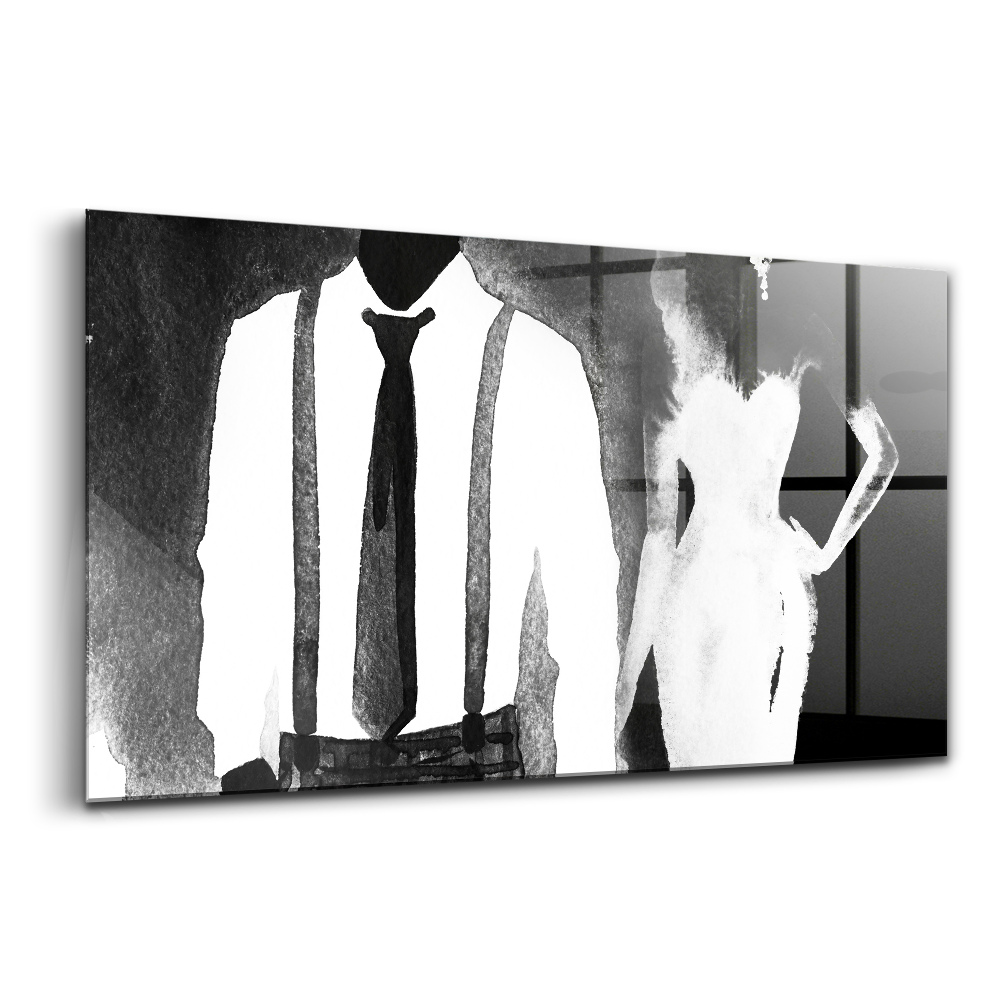 Obraz ze skla Muž a žena akvarel