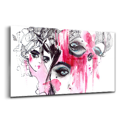 Skleněný obraz na stěnu Abstrakce mnoha tváří