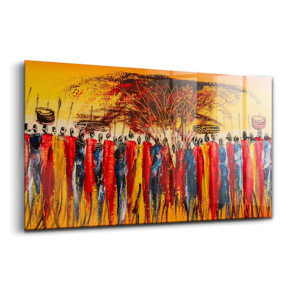 Skleněný obraz Keňský kmen Afrika