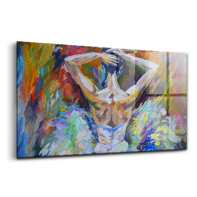 Luxusní skleněný obraz Malovaná baletka