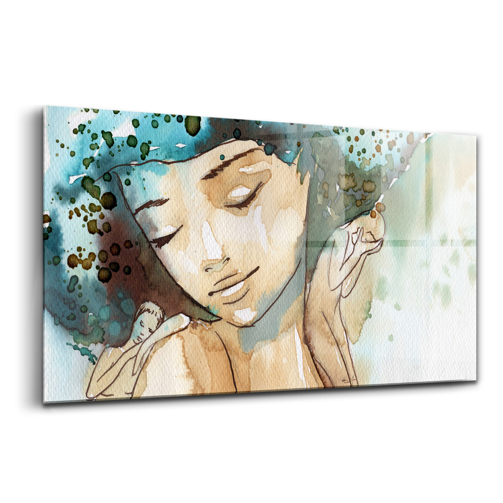 Obraz na skle Abstraktní žena