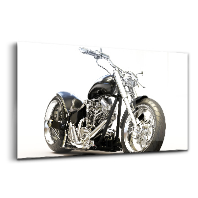 Obraz na skle Černá motorka