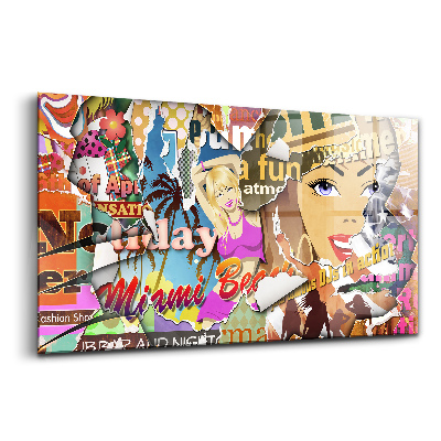 Skleněný obraz na zeď Pohlednice z dovolené