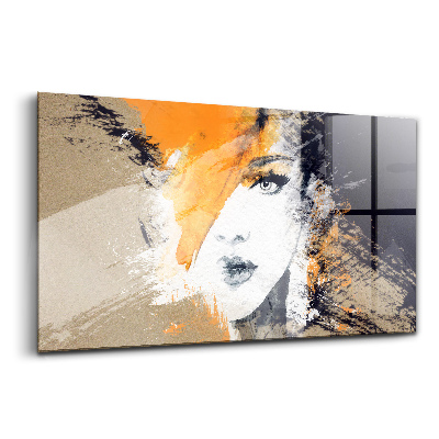 Skleněný obraz na stěnu Abstraktní portrét ženy