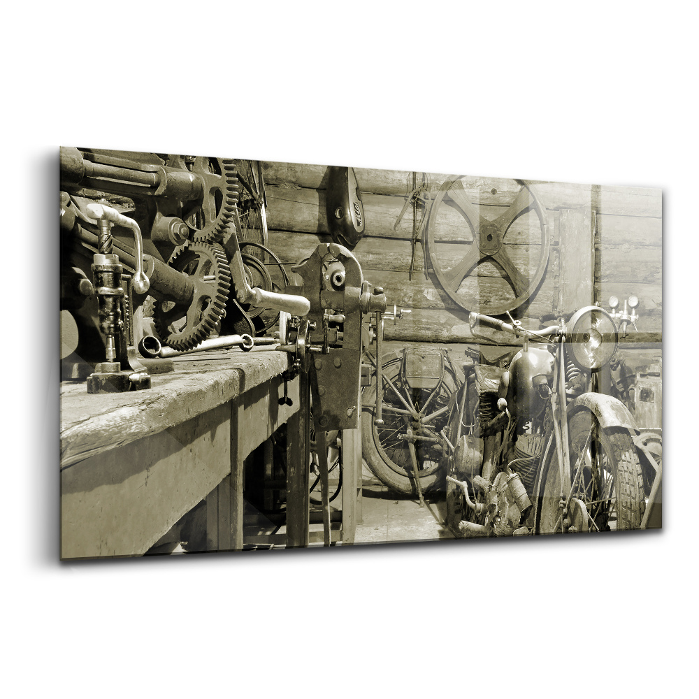 Luxusní skleněný obraz Staré motorky