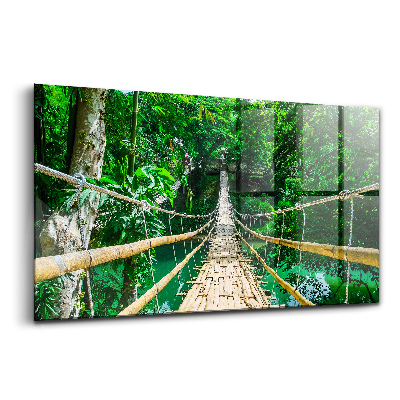 Skleněný obraz na zeď Most v tropickém lese na Filipínách