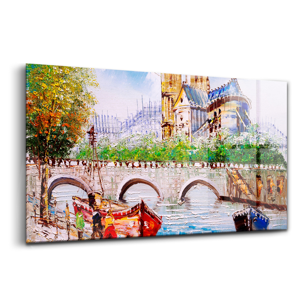 Skleněný obraz na zeď Malba lodí