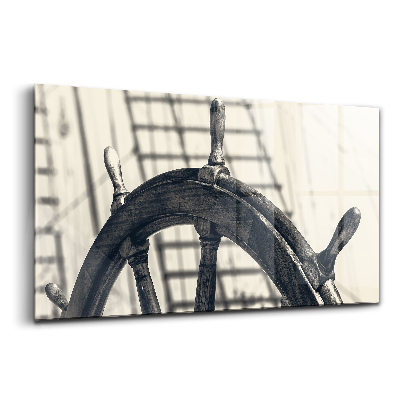 Obraz ze skla Starobylá loď v retro stylu