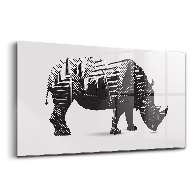 Skleněný obraz na zeď Čáry nosorožce