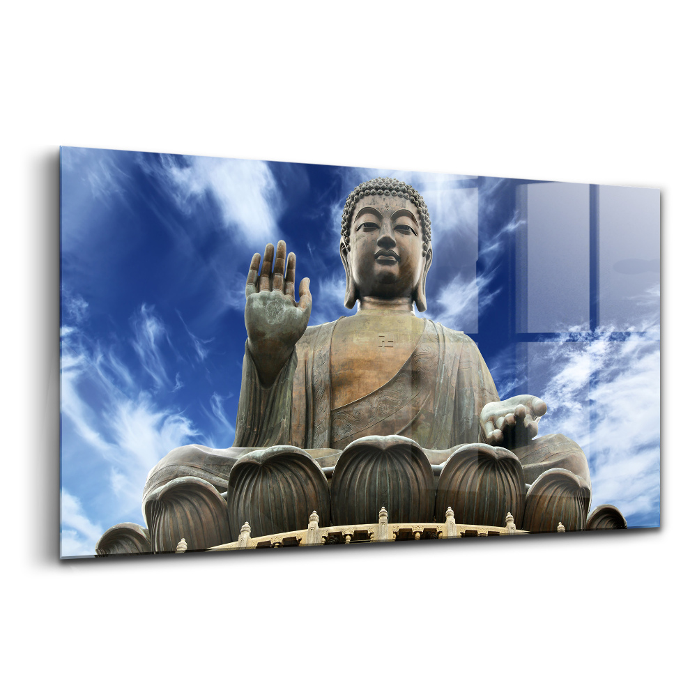 Luxusní skleněný obraz Buddha Tian tan v Hongkongu