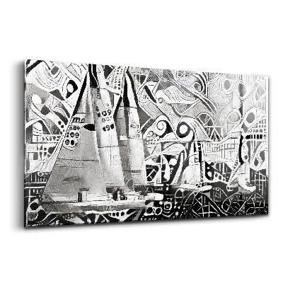 Obraz ze skla Opěrky hlavy na vodě abstraktní