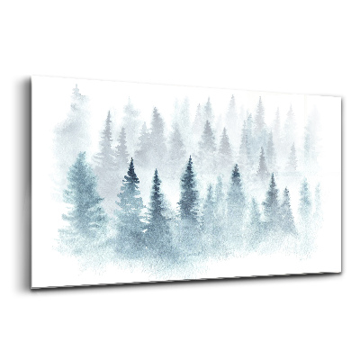 Skleněný obraz na stěnu Zimní les