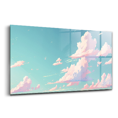 Skleněný obraz na zeď Pastelová barva oblohy