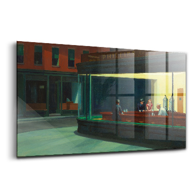 Skleněný obraz na stěnu Městský noční bar