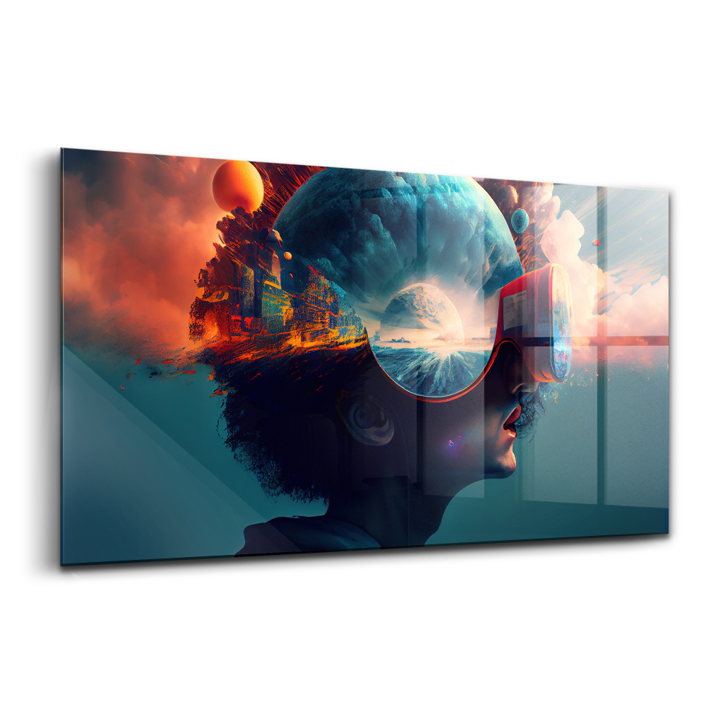 Obraz na skle Futuristický virtuální svět