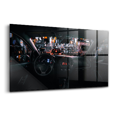 Skleněný obraz na zeď Auto v Tokiu