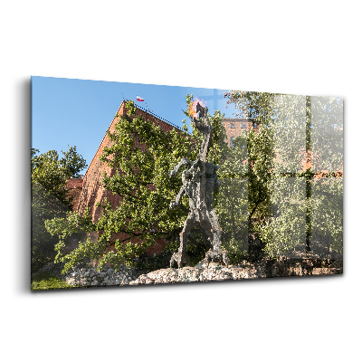 Skleněný obraz na stěnu Památník draka na Wawelu v Krakově