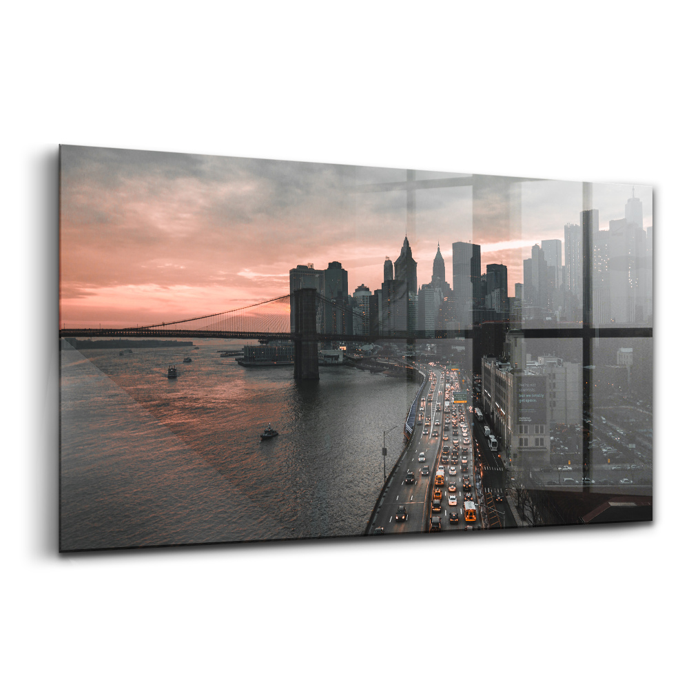Obraz na skle Panorama New Yorku