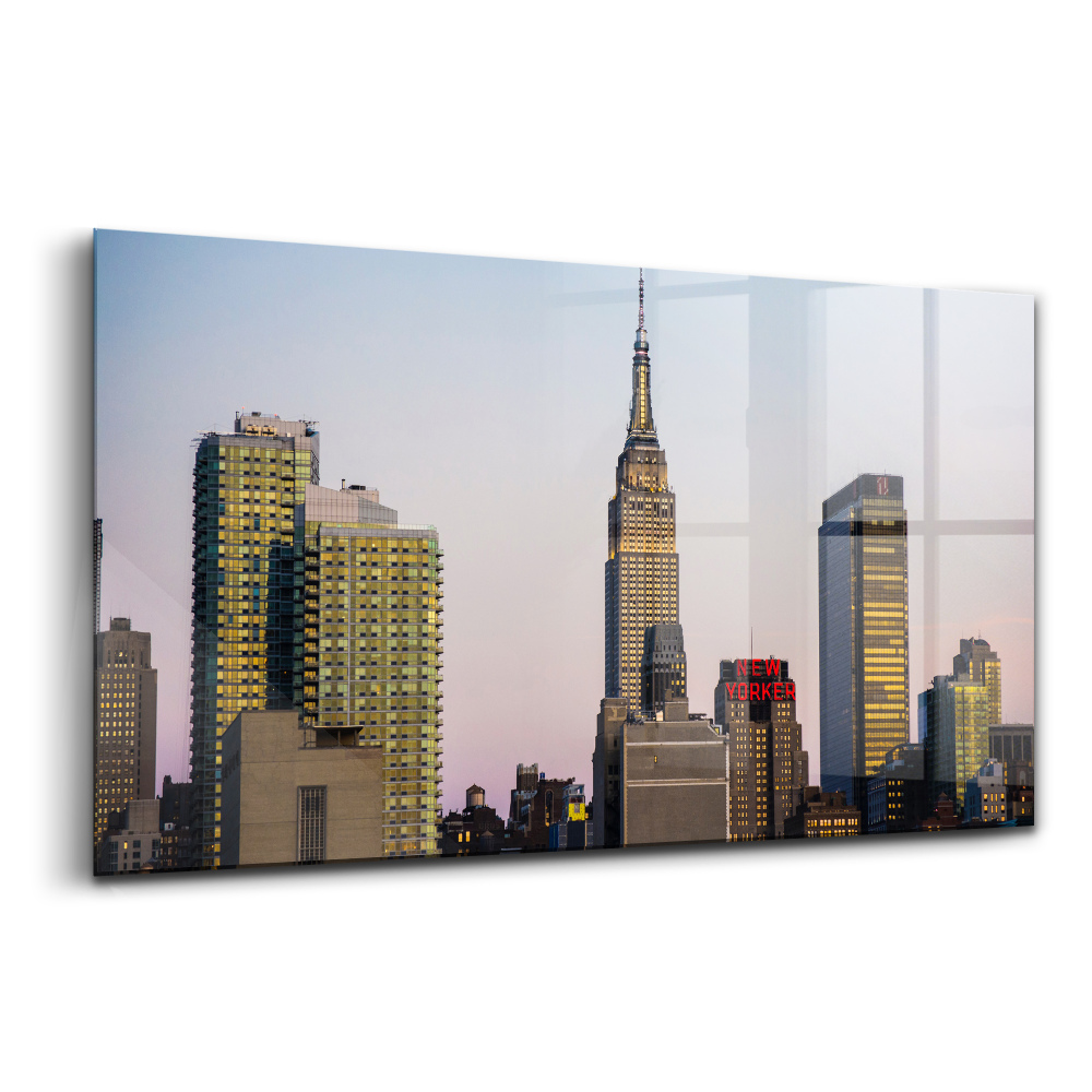 Luxusní skleněný obraz Fotografie města New York