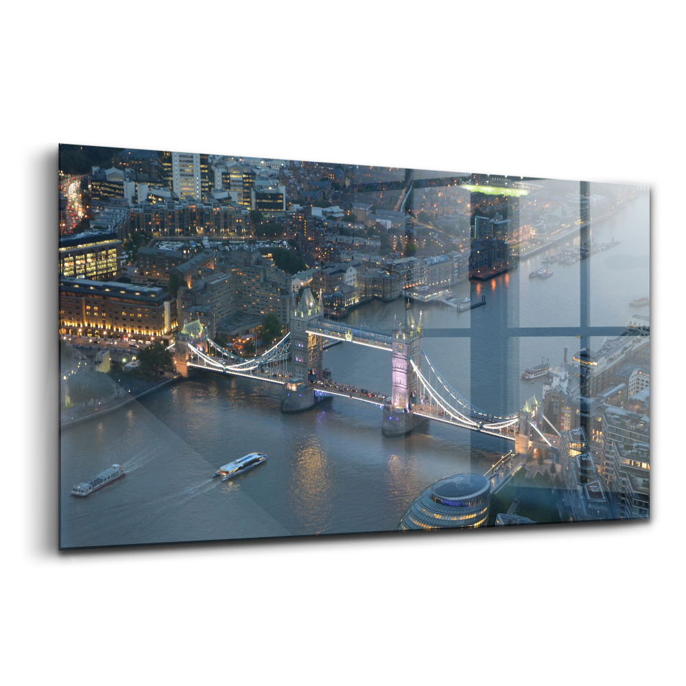 Skleněný obraz Tower bridge Londýn v noci