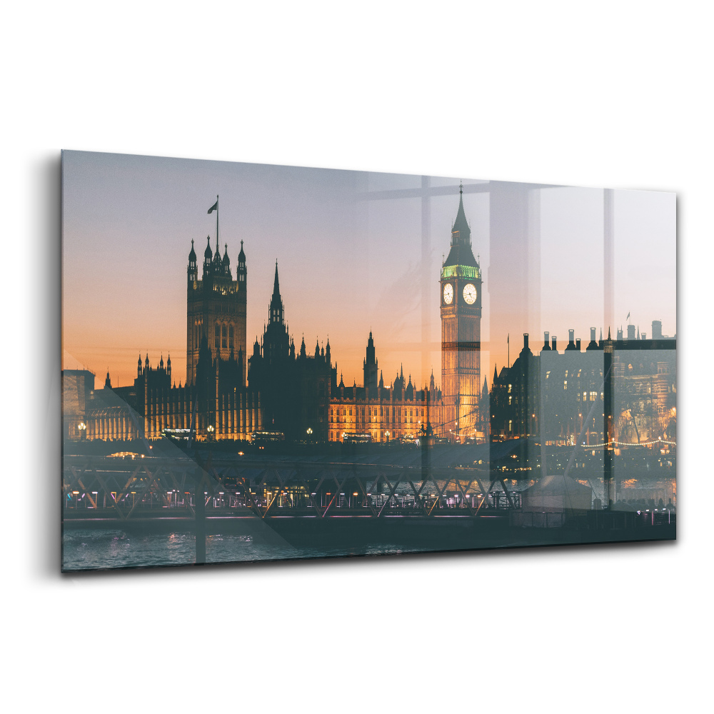 Obraz ze skla Big ben tower bridge Londýn