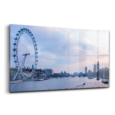 Skleněný obraz na stěnu Panorama London eye