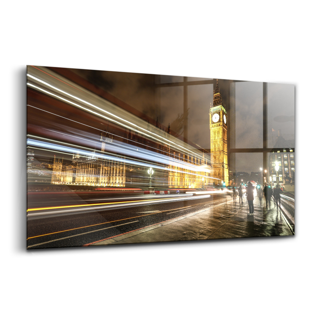Obraz na skle Big ben v noci rychlost světla