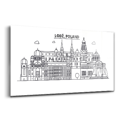 Skleněný obraz Architektonické panorama Lodže