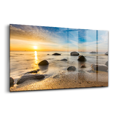 Luxusní skleněný obraz Východ slunce Baltské moře