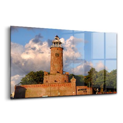 Skleněný obraz na zeď Maják kolobrzeg polsko