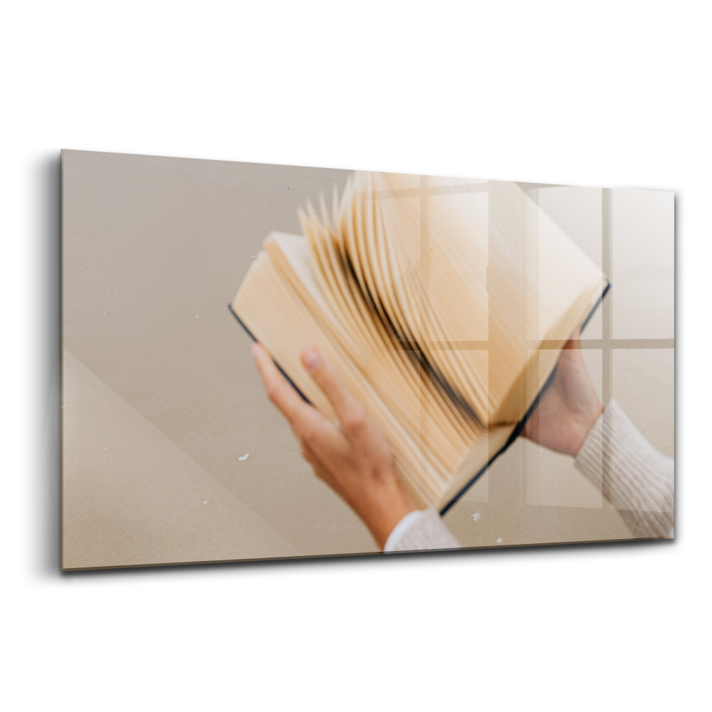 Skleněný obraz na stěnu Chvilka pro sebe kniha