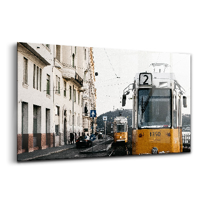 Skleněný obraz na zeď Budapešťská tramvaj