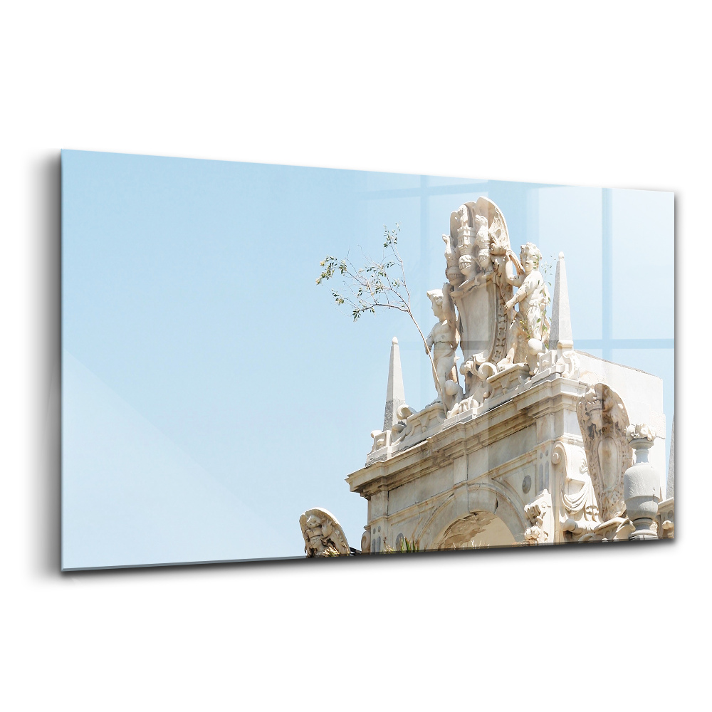 Luxusní skleněný obraz Fontána del gigante neapol