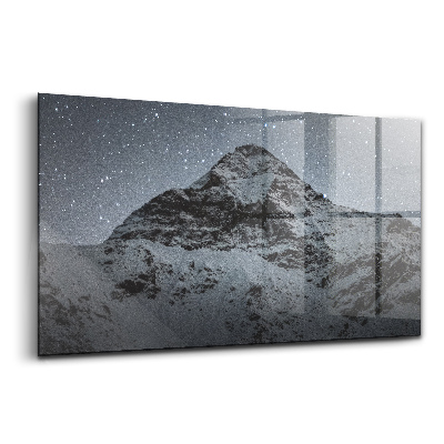Obraz na skle Hora pod hvězdnou nocí