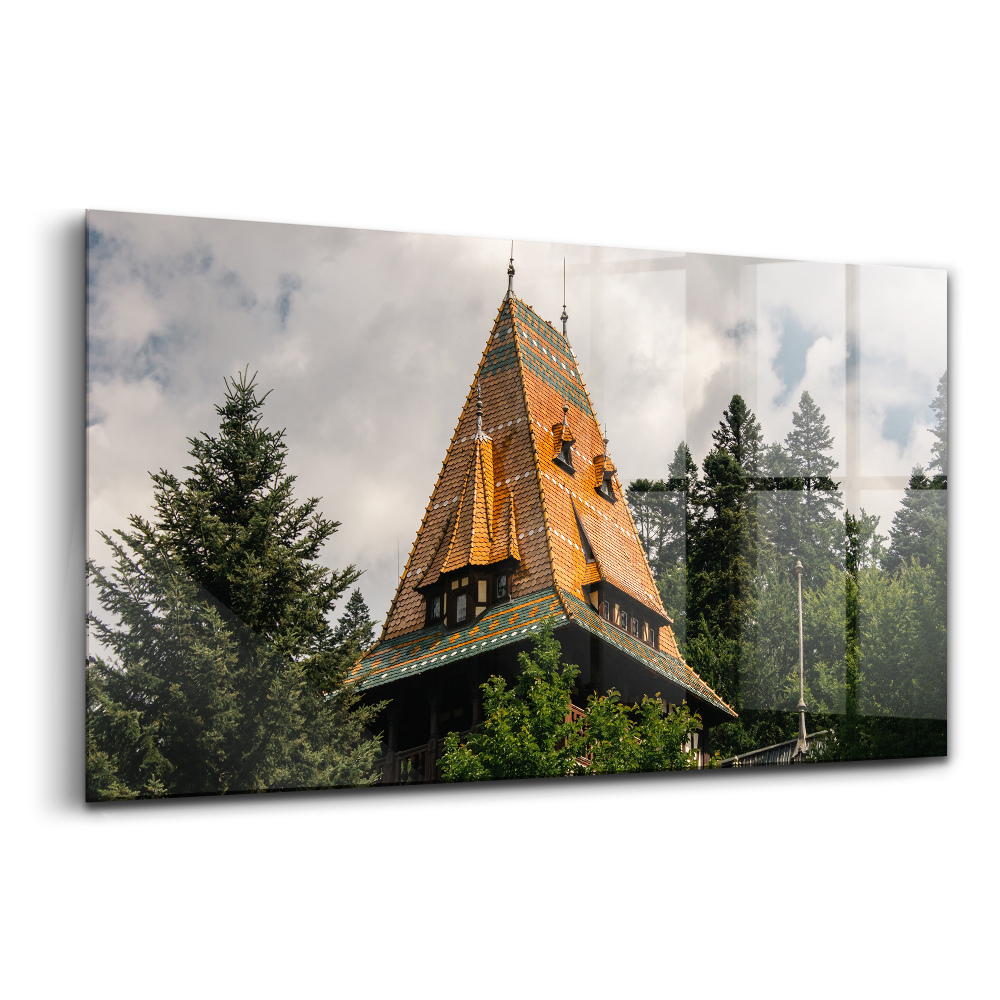 Luxusní skleněný obraz Palác Pelisor v rumunsku